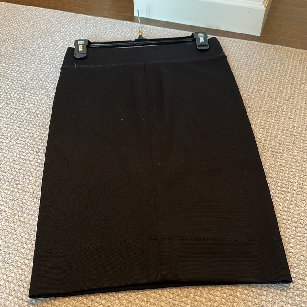 Womens Helmut Lang Lined Elastic Waist Black Skirt - image 2